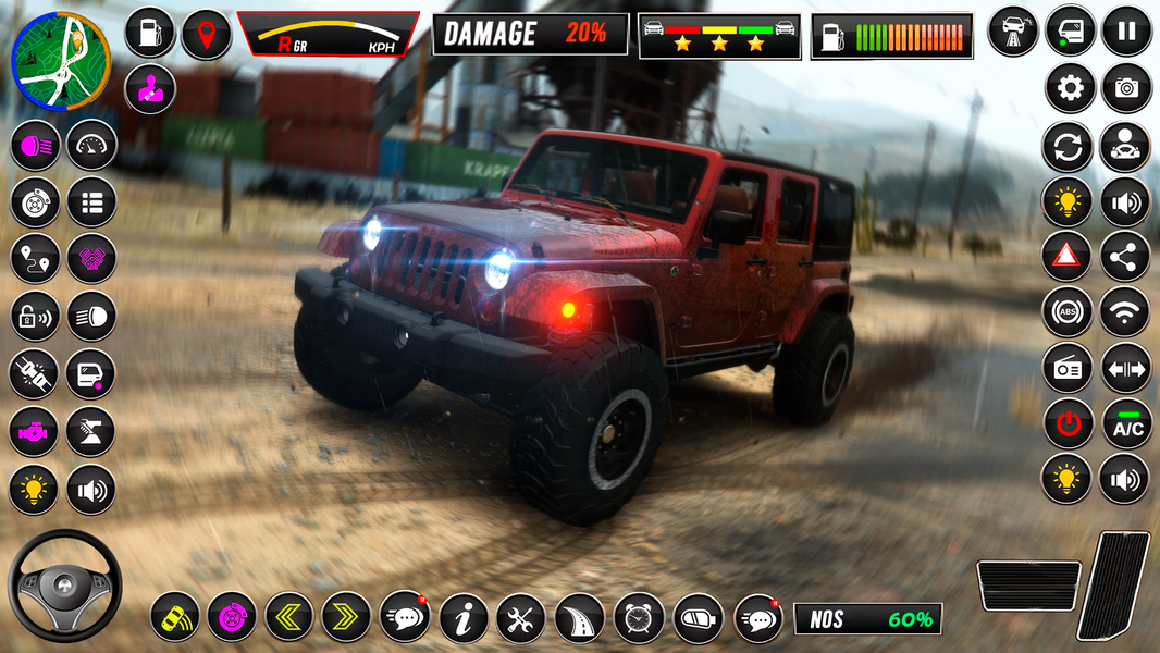 Offroad Jeep Driving Simulator - Gameplay image of android game