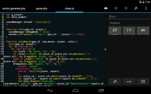 DroidEdit (free code editor) - Image screenshot of android app