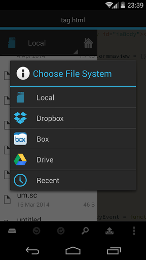 DroidEdit (free code editor) - Image screenshot of android app