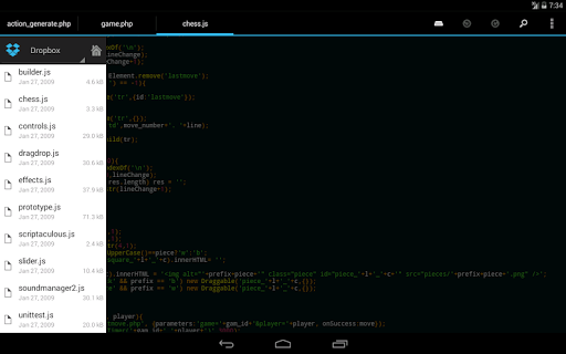 DroidEdit (free code editor) - Image screenshot of android app
