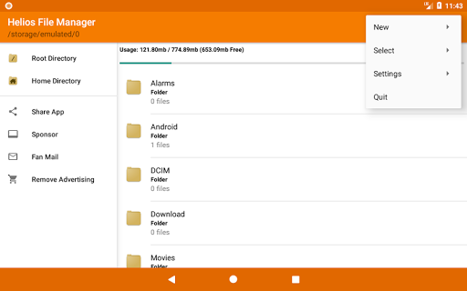 Helios File Manager - Image screenshot of android app