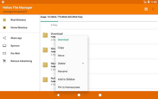 Helios File Manager - Image screenshot of android app