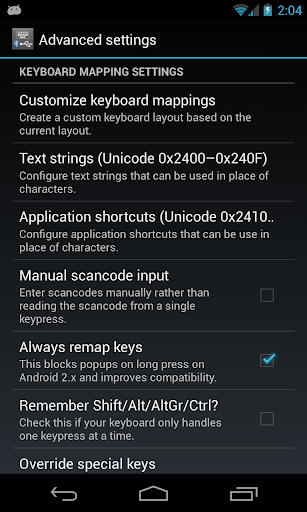 External Keyboard Helper Demo - Image screenshot of android app