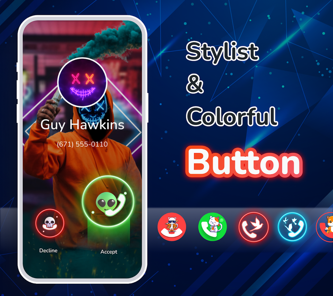 Call Screen: Color Call Theme - عکس برنامه موبایلی اندروید