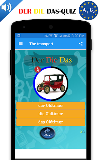 Der Die Das Quiz - Image screenshot of android app