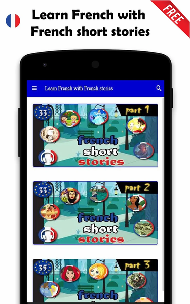 Learn French with French Children's Stories - Image screenshot of android app
