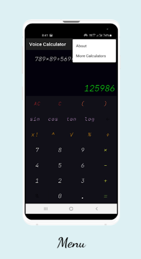 Voice Calculator - عکس برنامه موبایلی اندروید