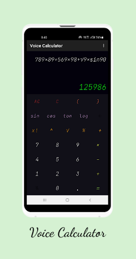 Voice Calculator - عکس برنامه موبایلی اندروید