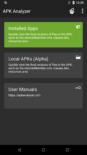 APK Analyzer - عکس برنامه موبایلی اندروید
