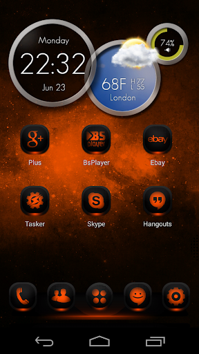 MagicOrange NextLauncher Theme - Image screenshot of android app