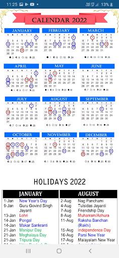 Holiday Calendar 2026 - Image screenshot of android app