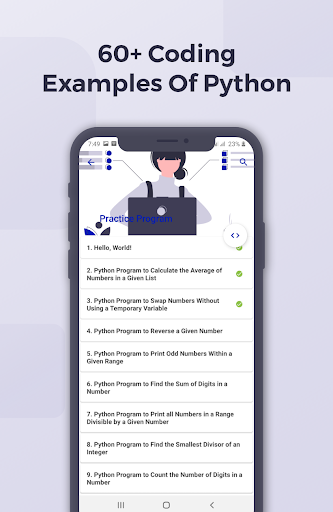 Learn Python Programming - Offline Tutorial - عکس برنامه موبایلی اندروید