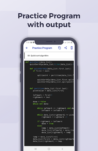 Learn Python Programming - Offline Tutorial - عکس برنامه موبایلی اندروید