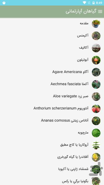 گیاهان آپارتمانی - عکس برنامه موبایلی اندروید