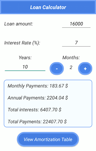 Loan Calculator - Image screenshot of android app