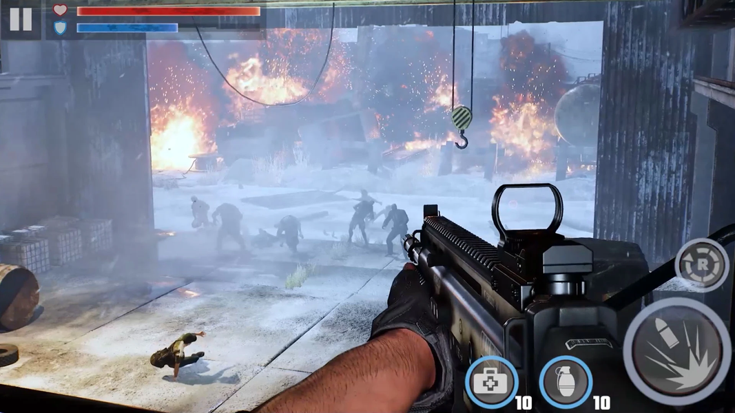 Fire Shooter: Zombie Offline - Gameplay image of android game