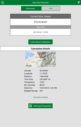 Clear Sky Calculator - عکس برنامه موبایلی اندروید
