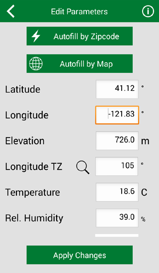 Clear Sky Calculator - Image screenshot of android app