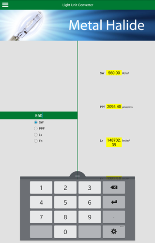 Light Unit Converter - عکس برنامه موبایلی اندروید