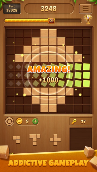 Block Puzzle Wood - Gameplay image of android game
