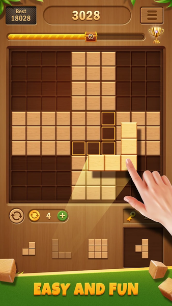 Block Puzzle Wood - Gameplay image of android game
