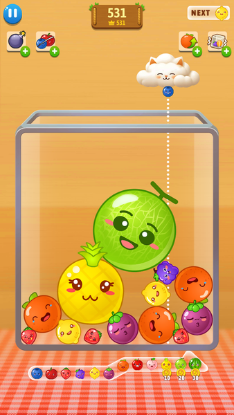 Watermelon Up-Juicy Fruit Drop - Gameplay image of android game