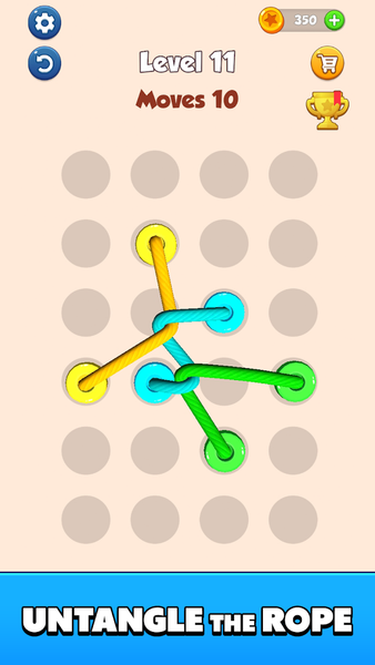 Color Tangled Rope 3D - Gameplay image of android game