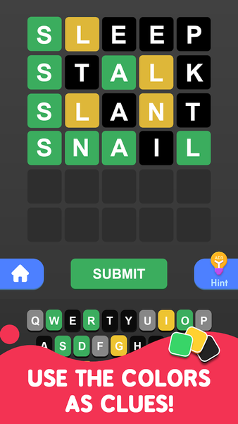 Wordley - Daily Word Challenge - Gameplay image of android game