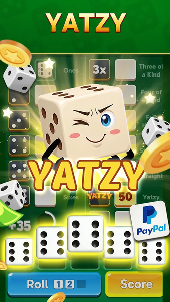 Yatzy Roll: Classic Dice Game - Gameplay image of android game