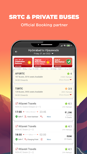 AbhiBus Bus Ticket Booking App - Image screenshot of android app