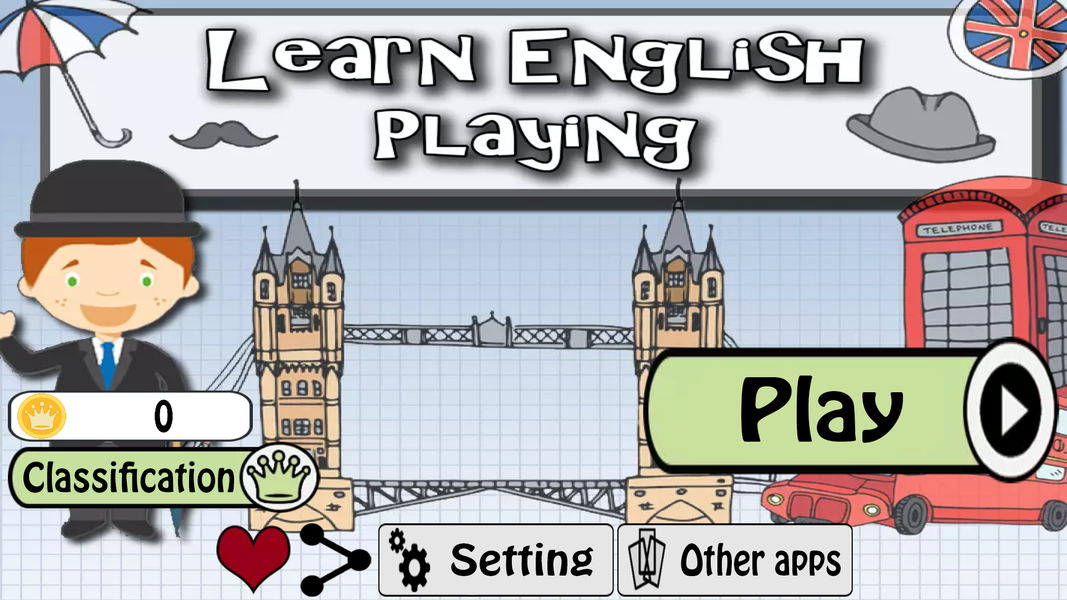 Learn English Playing - Gameplay image of android game