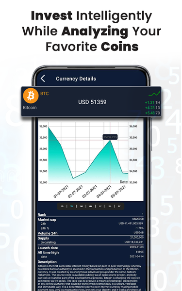 The Crypto Tracker: Coin Stats - عکس برنامه موبایلی اندروید