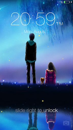 Fireflies lockscreen - Image screenshot of android app