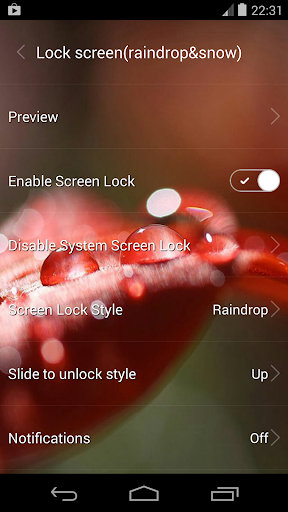 Lock screen(live wallpaper) - Image screenshot of android app