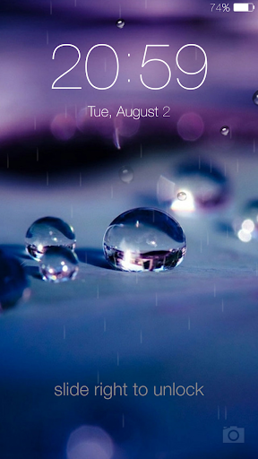 Galaxy rainy lockscreen - Image screenshot of android app