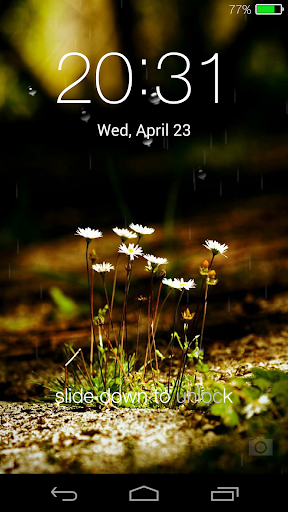 Galaxy rainy lockscreen - عکس برنامه موبایلی اندروید