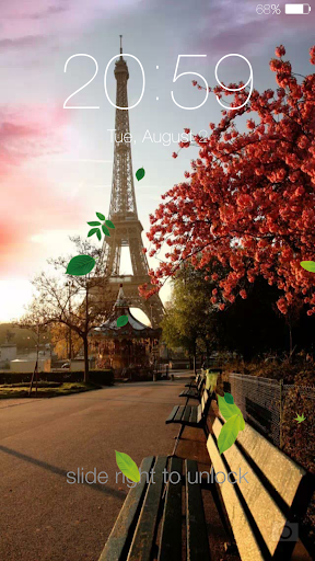 Spring live wallpaper lock - Image screenshot of android app