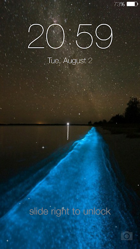 Stars live wallpaper locker - Image screenshot of android app