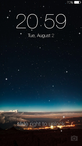 Stars live wallpaper locker - Image screenshot of android app