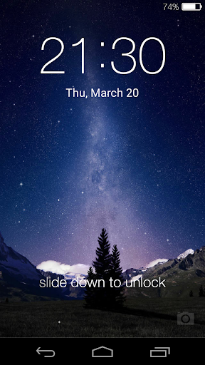 Stars live wallpaper locker - Image screenshot of android app