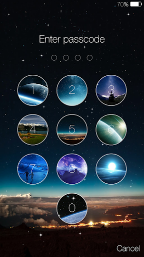 Stars live wallpaper locker - Image screenshot of android app