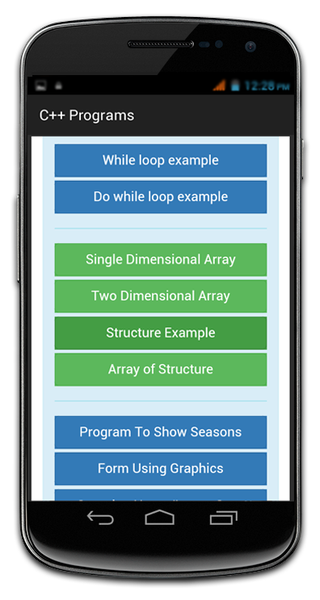 C++ Programs - Image screenshot of android app