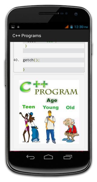 C++ Programs - Image screenshot of android app