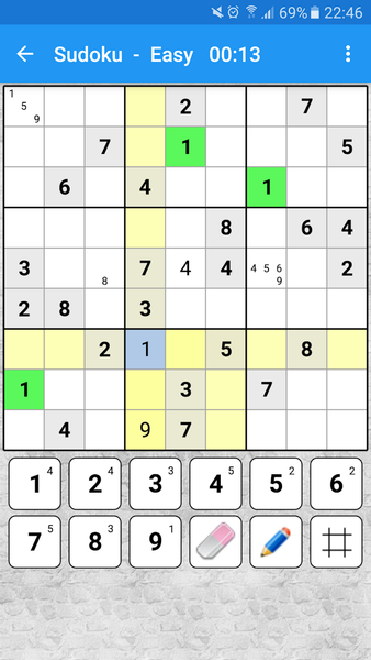 Sudoku Number Place - Gameplay image of android game