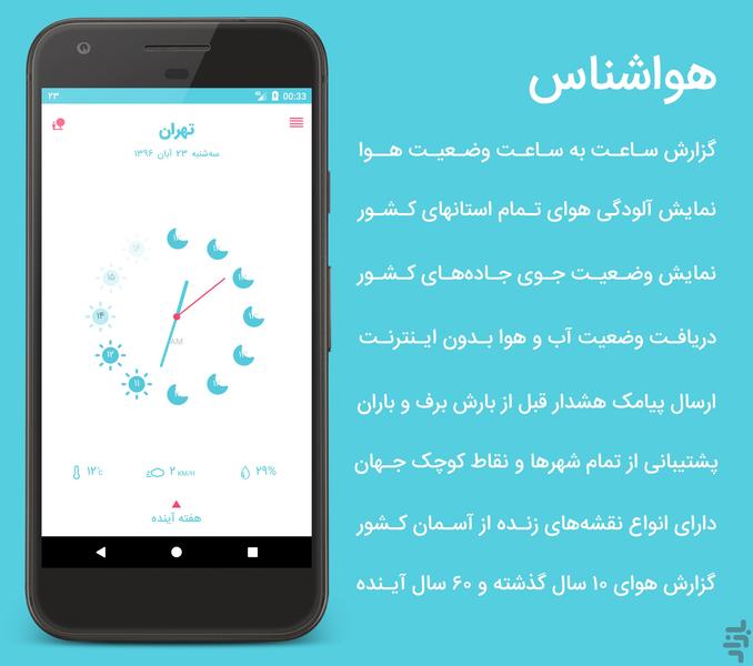 هواشناس ۴ - عکس برنامه موبایلی اندروید