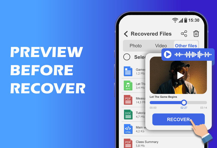 Files & Photos Recovery App - Image screenshot of android app