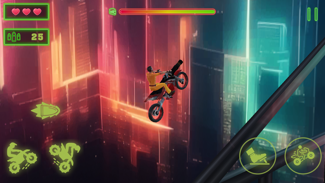 Cyber Bike Racing Shooter Game - عکس بازی موبایلی اندروید