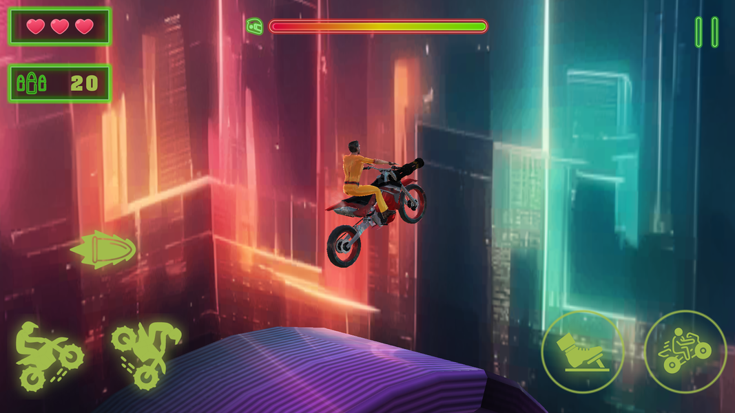 Cyber Bike Racing Shooter Game - عکس بازی موبایلی اندروید