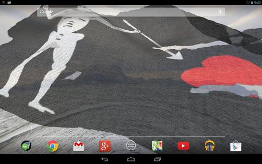 3D Pirate Flag Live Wallpaper - Image screenshot of android app