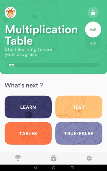 Times Tables - Multiplication - Image screenshot of android app